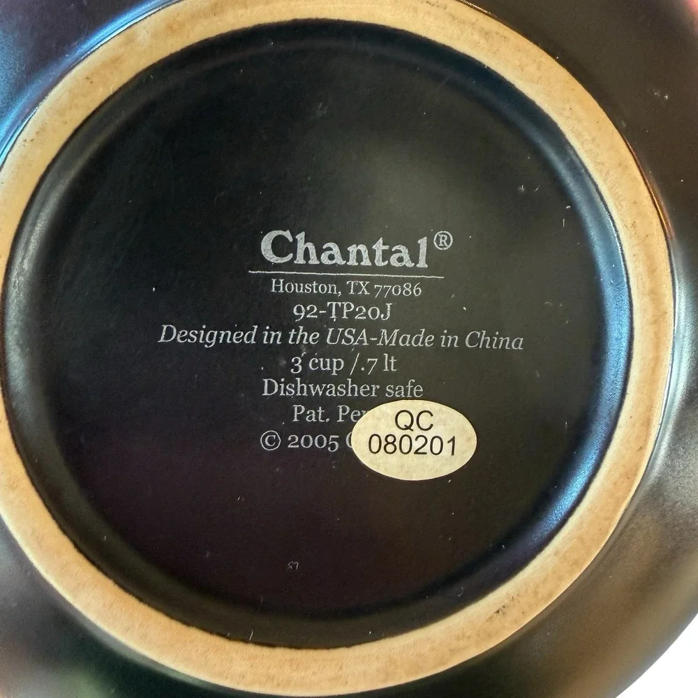 CHANTAL Jasmine Teapot 3 Cup Black Ceramic Stainless Steel Micromesh Infuser